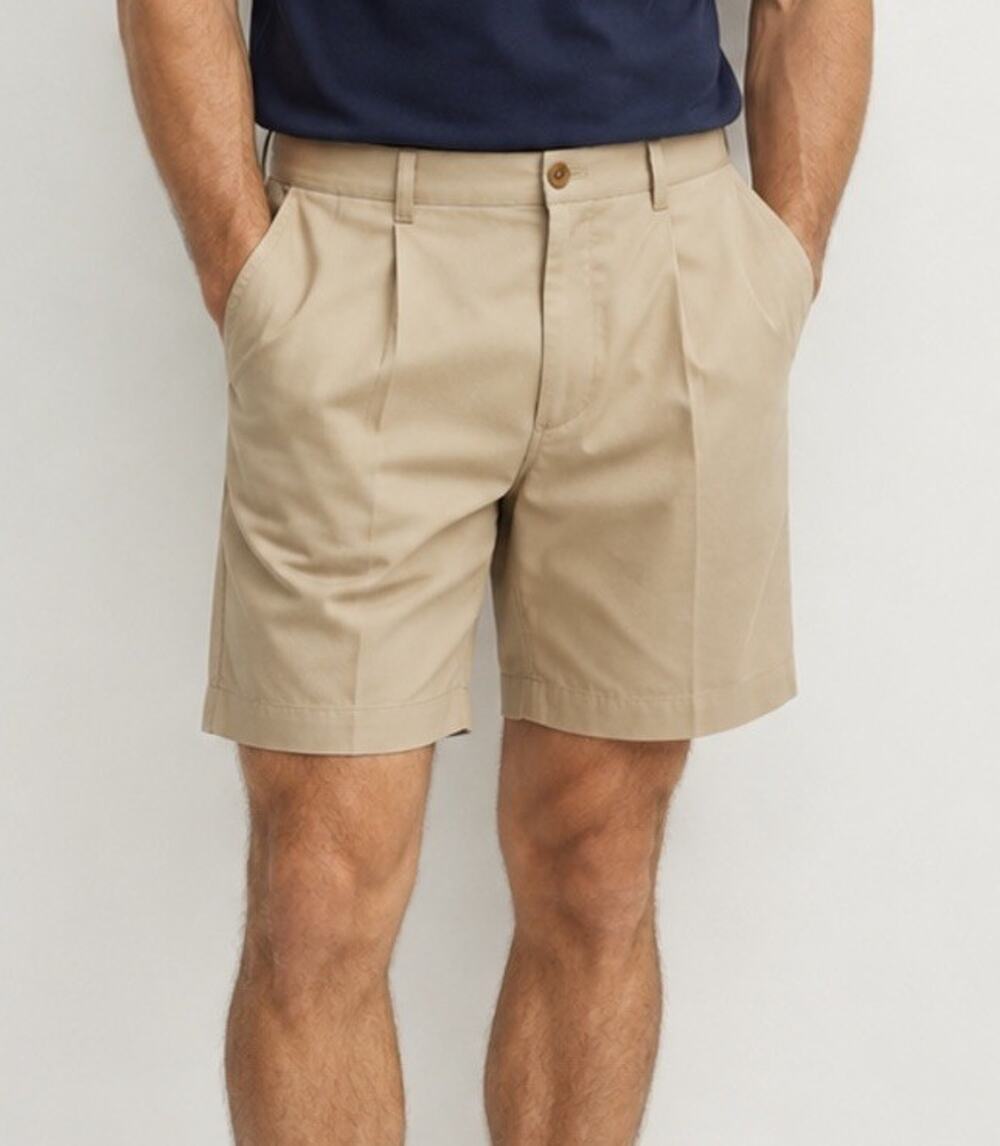 Brooks brothers shorts 100098526 Pleated Chino Khaki Bermuda Men’s 42